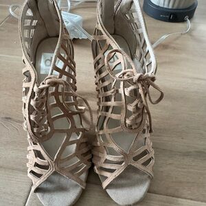 Dolce Vita Brown Lace-Up Heels